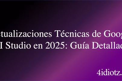 Actualizaciones Técnicas de Google AI Studio en 2025: Guía Detallada