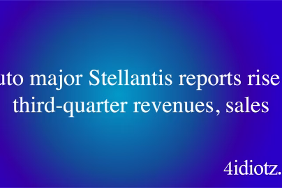 Auto major Stellantis reports rise in third-quarter revenues, sales