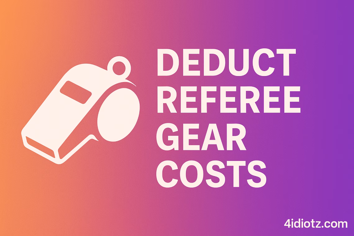 Deducting Costs For Referee And Umpire Gear