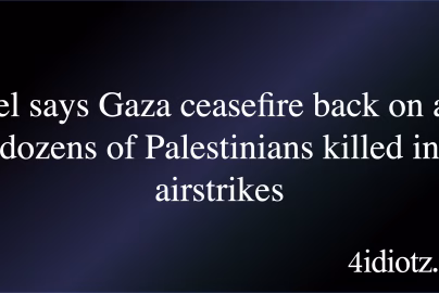 Israel says Gaza ceasefire back on after dozens of Palestinians killed in airstrikes