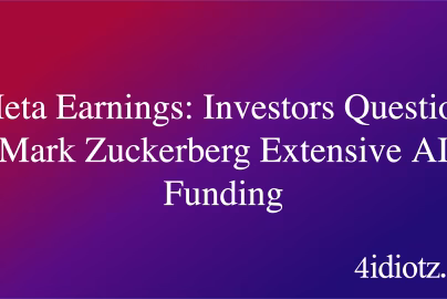 Meta Earnings: Investors Question Mark Zuckerberg Extensive AI Funding