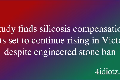 Study finds silicosis compensation costs set to continue rising in Victoria despite engineered stone ban