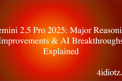 Gemini 2.5 Pro 2025: Major Reasoning Improvements & AI Breakthroughs Explained
