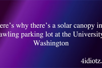 Here’s why there’s a solar canopy in a sprawling parking lot at the University of Washington