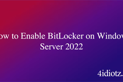 How to Enable BitLocker on Windows Server 2022