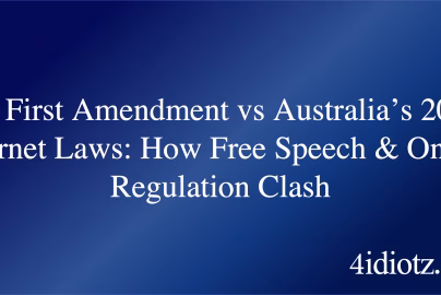 US First Amendment vs Australia’s 2025 Internet Laws: How Free Speech & Online Regulation Clash