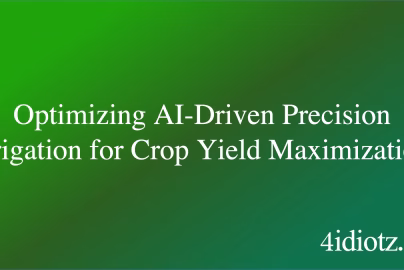 Optimizing AI-Driven Precision Irrigation for Crop Yield Maximization