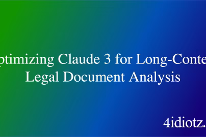 Optimizing Claude 3 for Long-Context Legal Document Analysis
