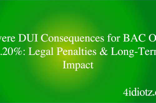 Severe DUI Consequences for BAC Over 0.20%: Legal Penalties & Long-Term Impact
