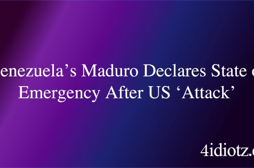 Venezuela’s Maduro Declares State of Emergency After US ‘Attack’